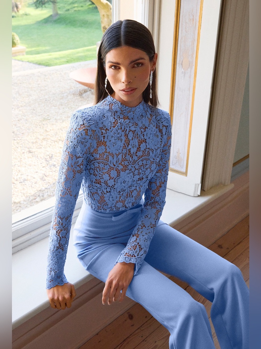 Maddie Lace Long Sleeve Wide Leg
Jumpsuit
NADINE MERABI
$635.00. NWT / No Belt